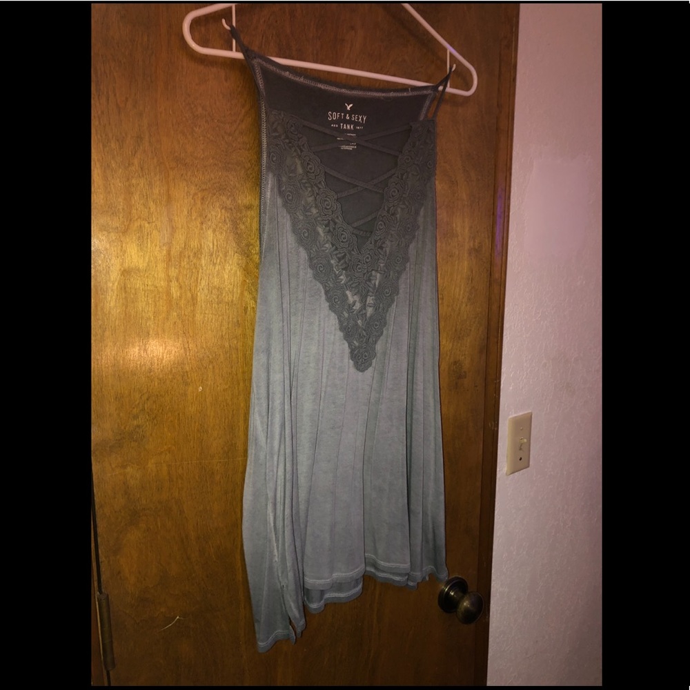 Charcoal grey AE tank top